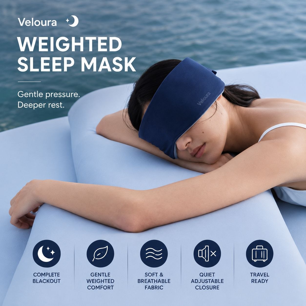 Veloura Weighted Sleep Mask
