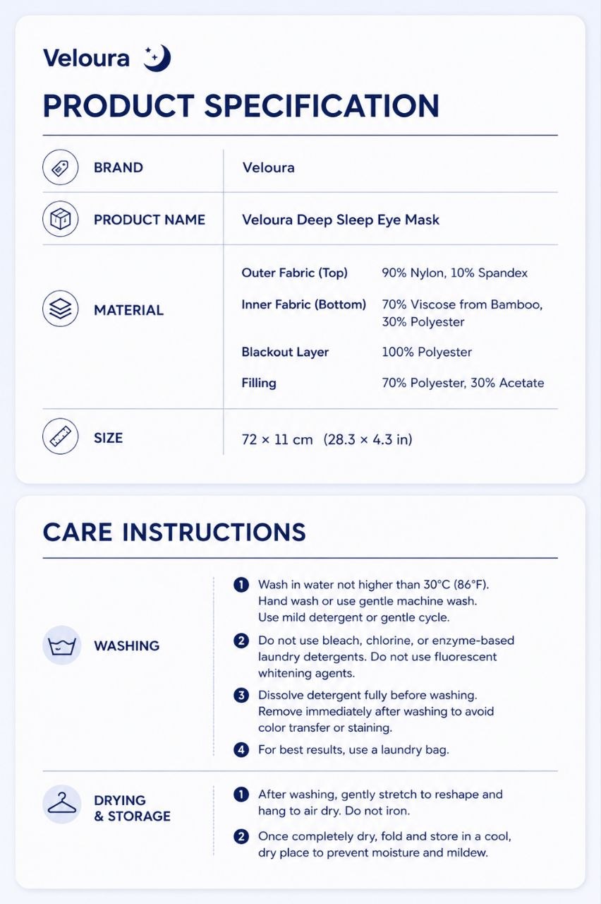 Veloura Weighted Sleep Mask
