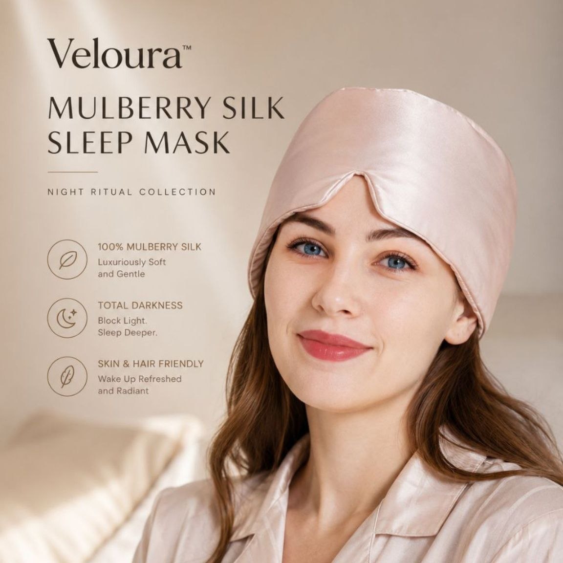 Veloura Mulberry Silk Sleep Mask